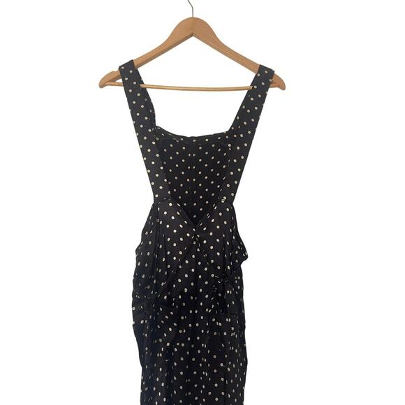 NWT Vintage 90’s Betsy Johnson Wide Leg Polka Dot Overalls Size Medium - Picture 4 of 7